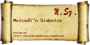 Molcsán Szabolcs névjegykártya