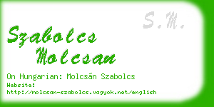 szabolcs molcsan business card